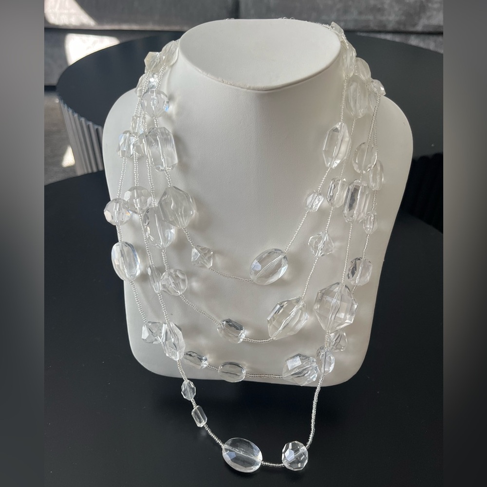 Multi stranded acrylic necklace
